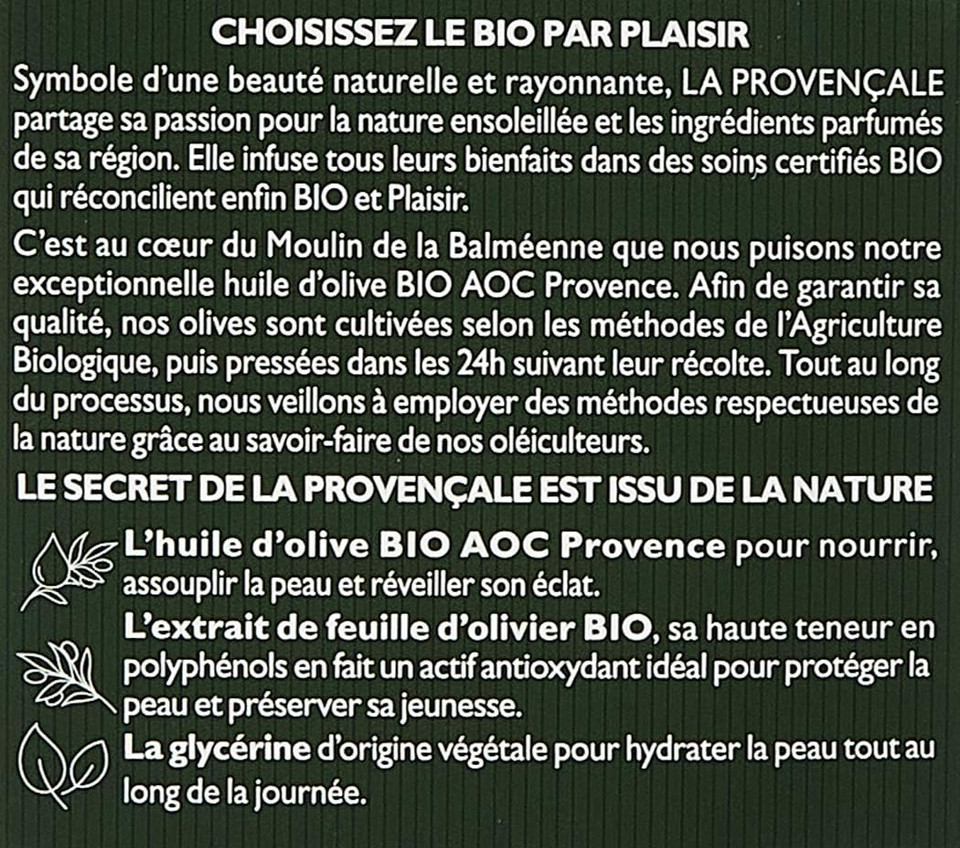 La Provenã£Â§Ale - La Creme De Jouvence Anti-Wrinkle - Organic Face Care - Aoc Provence - For All Types Of Skin - Even Sensitive - 50 Ml