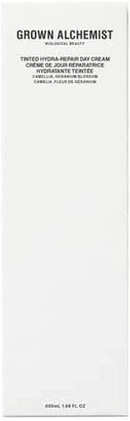 Grown Alchemist Tinted Hydra-Repair Day Cream: Camellia, Geranium Blossom - Tone-Enhancing Daily Moisturiser Works With Most Skin Tones - Rosehup Oil To Visibly Improve Hydration - 50Ml