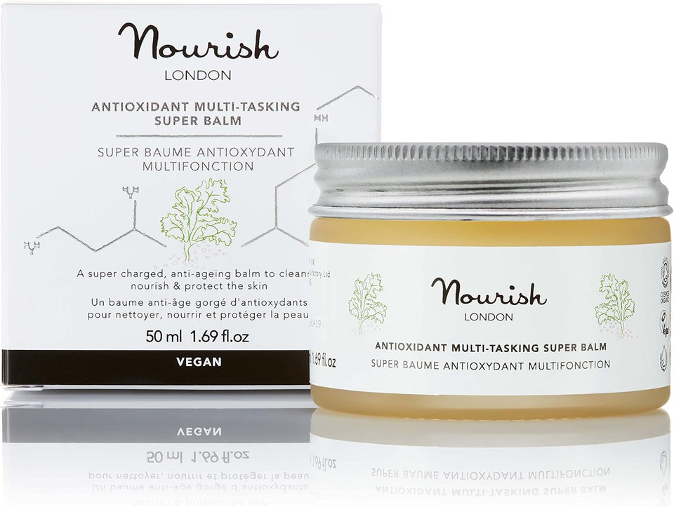 Nourish London Antioxidant Multi-Tasking Super Balm 50ml | All-in-One Anti Ageing Beauty Balm | Natural Plant Oils | Cruelty-Free | 100% Vegan