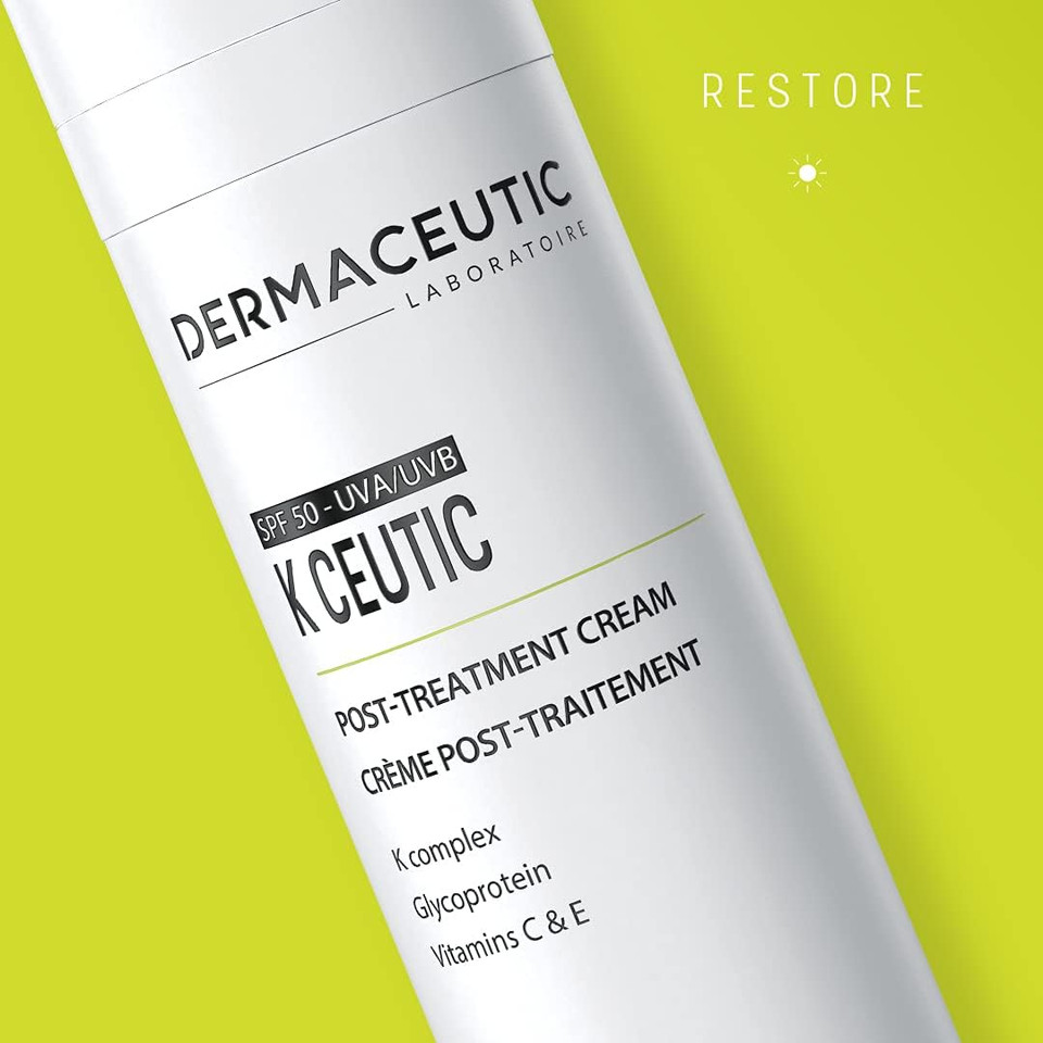 K Ceutic by Dermaceutic: This post treatment cream contains K Complex, Glycoprotein, vitamin C and E and UV Filters. 30 ml