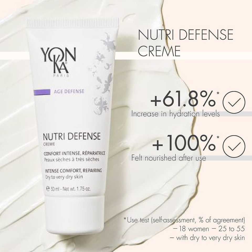 Yon-Ka Nutri-Defense Ultra Comforting Cream For Dry And Very Dry Skin 50Ml | Sos Rescue Ultra Hydrating Face Cream | 95% Natural Ingredients, Rich Shea Butter Treatment With Prebiotics And Probiotics