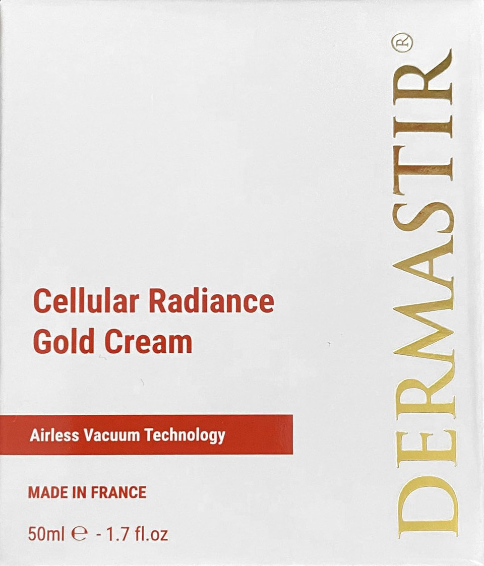 Dermastir Cellular Gold Radiance Cream with gold particles give a silky, radiant finish, skin is visibly moisturized and glowing - 50ml