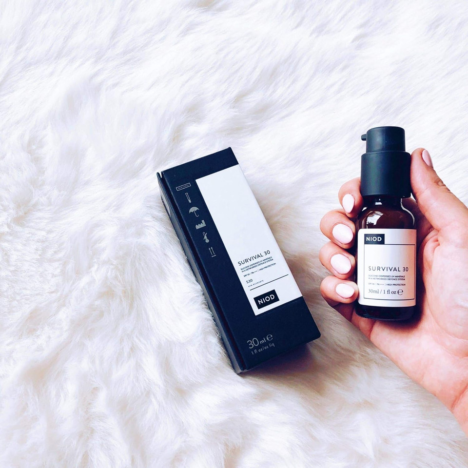 NIOD Survival 0 NETWORKED DEFENCE SYSTEM 30ml, Designed for nighttime use by all skin tones