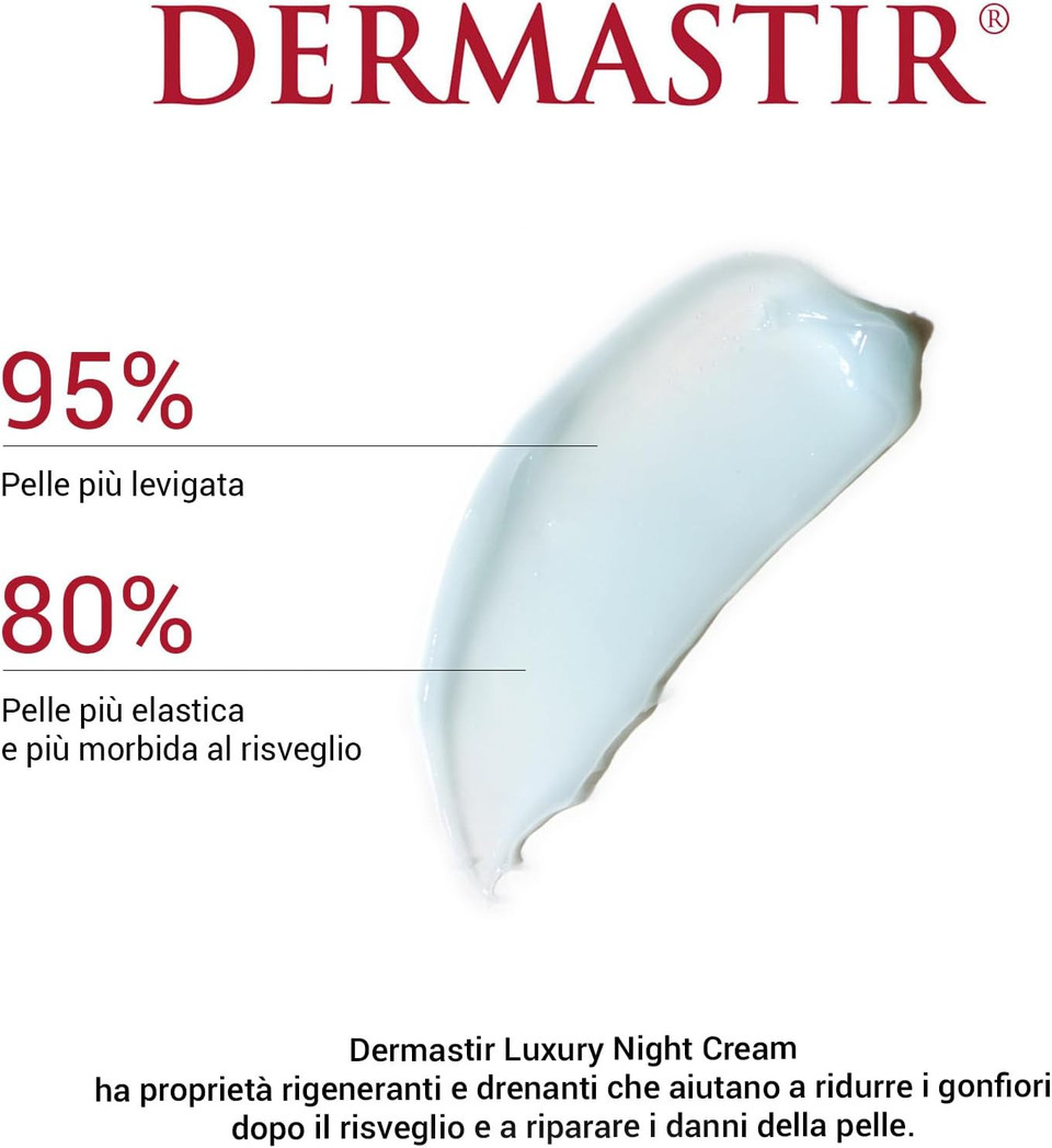 Dermastir Night Cream - Detoxifying, hydrating, regenerating, antiageing. Airless pack 50ml