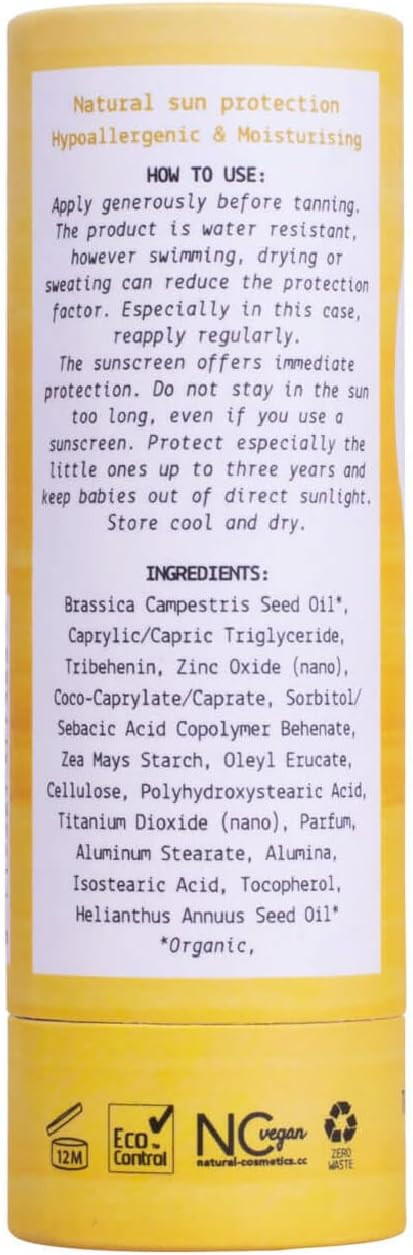 We Love The Planet - SPF 30 Natural Sunscreen Stick 60g - Vegan Eco-Friendly Sun Protection - Gentle & Effective - Suitable for All Skin Types