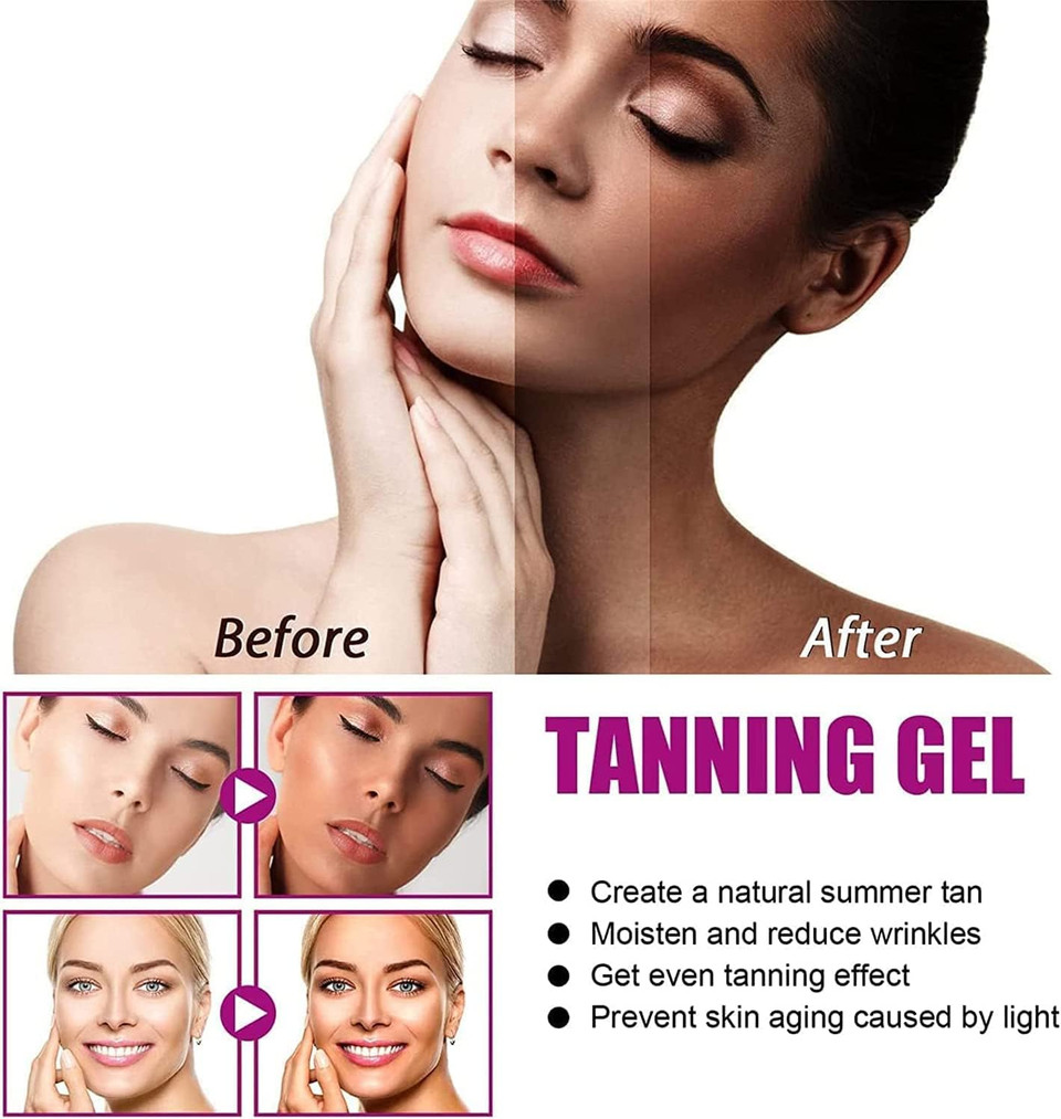 Extreme Dark Intensive Tanning Gel, Sunbed Accelerator For Indoor/Outdoor, Natural Ingredients, Fruit Aroma, Achieve A Natural Tan (1-Pack)