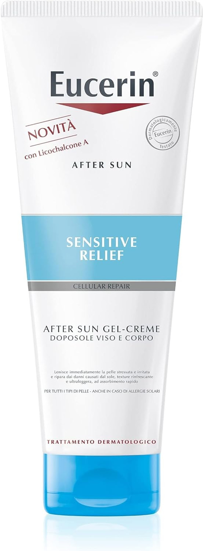 Eucerin Sensitive Relief After Sun Gel Crema Doposole Viso E Corpo, 200Ml