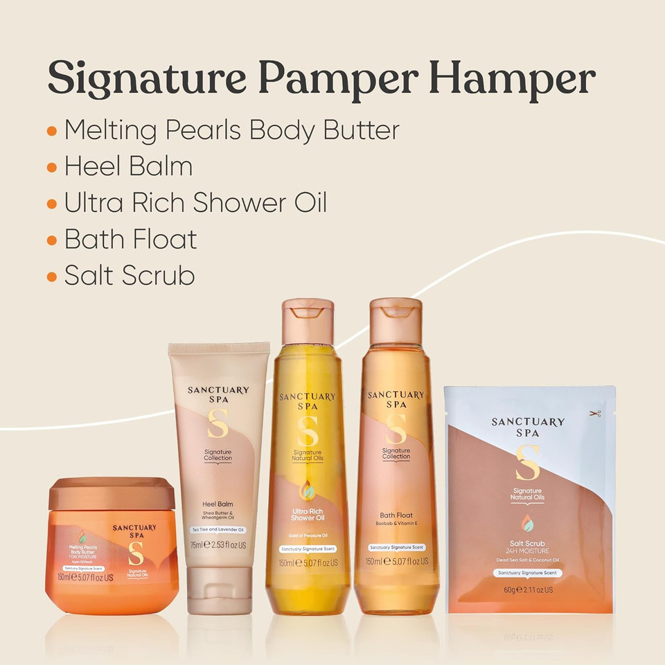 Sanctuary Spa Signature Pamper Hamper Gift Set, Vegan, Gift For Women, Womens Gift Sets, Birthday Gift Sanctuary Spa Signature Pamper Hamper Gift Set, Vegan, Gift For Women, Womens Gift Sets, Birthday Gift
