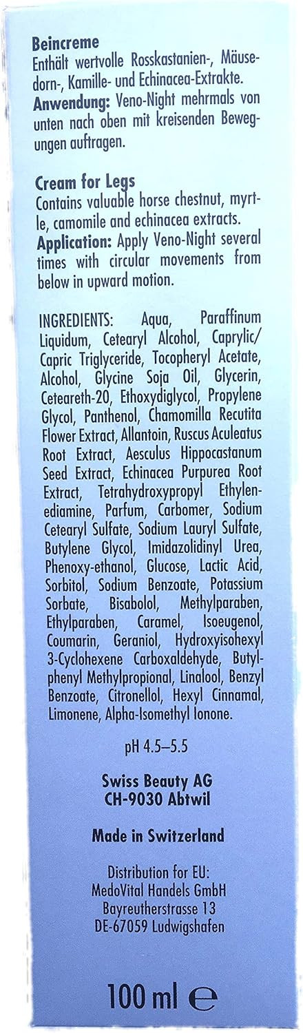Medosan Veno Night Cream Leg Cream, 1 Pack (1 x 100 ml)