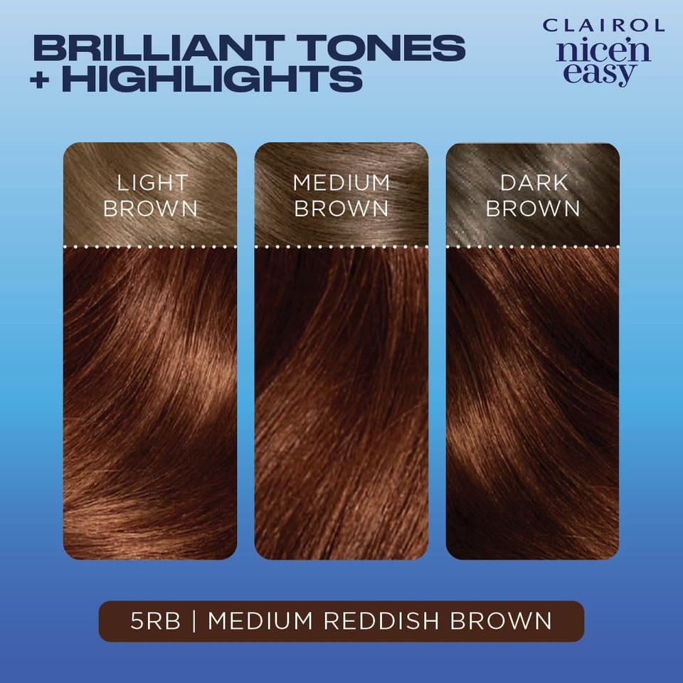 Clairol Nice'N Easy Crã£Â¨Me Permanent Hair Dye, 5Rb Medium Reddish Brown, 115G