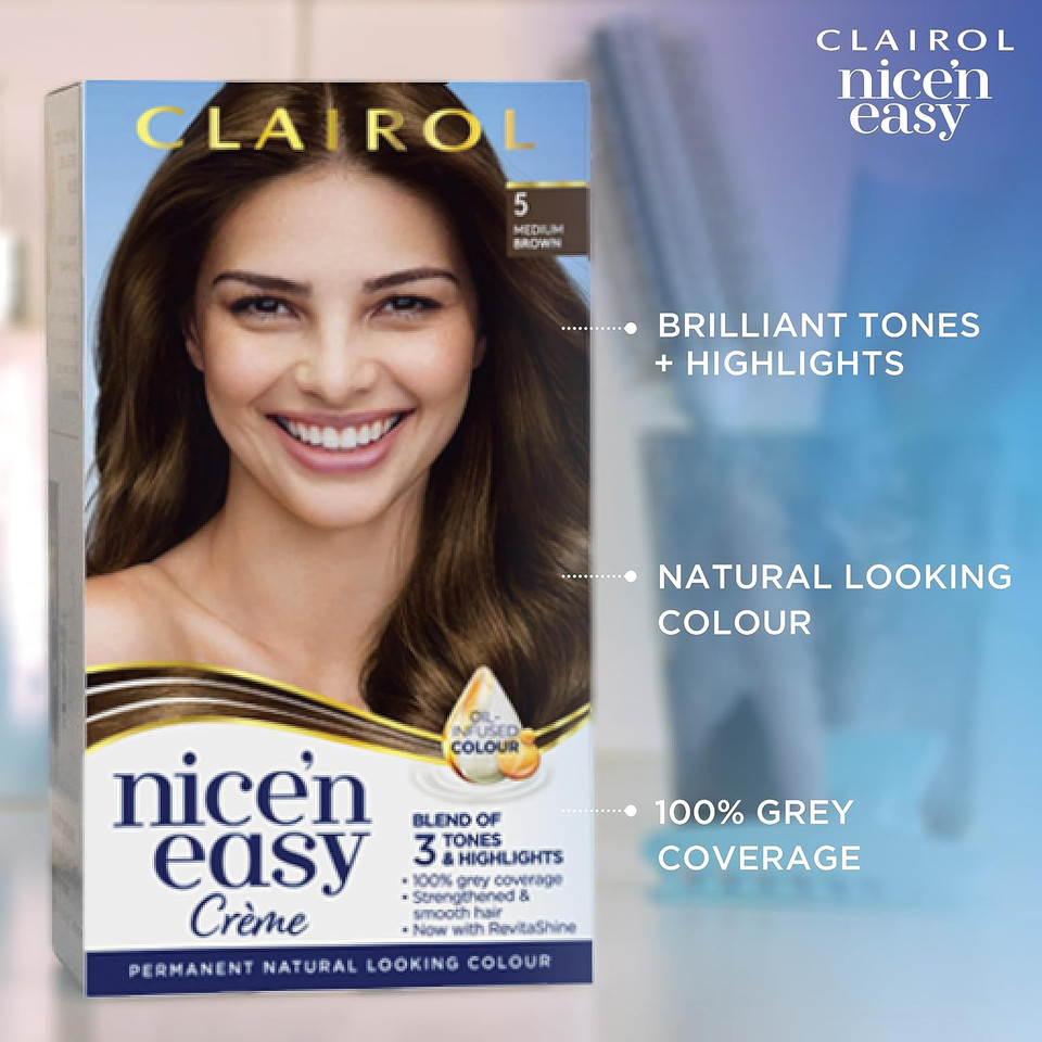 Clairol Nice'N Easy Crã£Â¨Me Permanent Hair Dye, 6 Light Brown, 220G
Color: 6 Light Brown
Size: 1 Count (Pack Of 1)