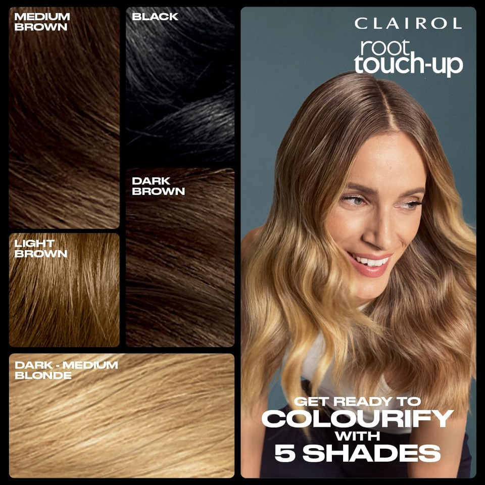 Clairol Root Touch Up Spray, Temporary Grey Coverage & Volume 2-in-1 Spray, Light Brown, 75ML