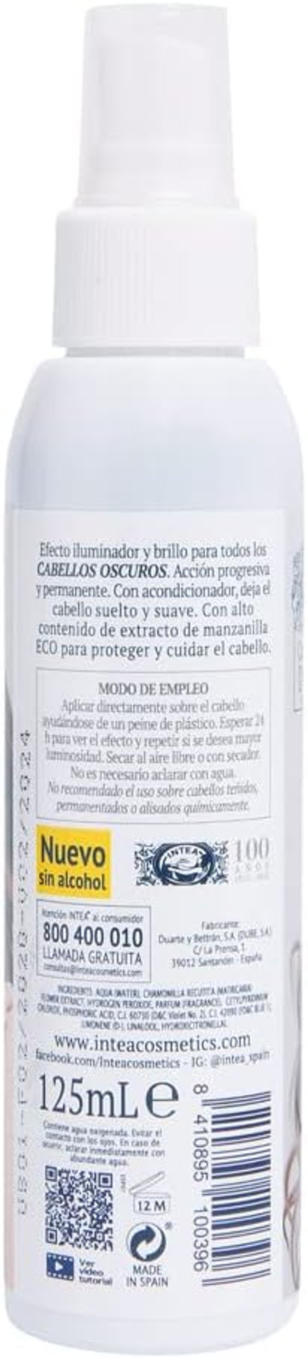 Intea Lights Reflejos Cabellos Oscuros Vapo 125 Ml