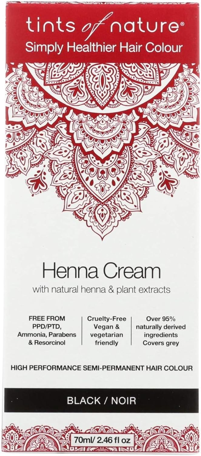 Tints of Nature Mahogany Red Semi-Permanent Henna Cream Hair Colour, Ammonia-Free and 95% Natural, 70ml