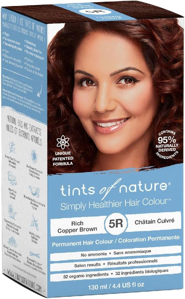 Tints of Nature 6C Dark Ash Blonde Permanent Hair Dye, Nourishes Hair and Covers Greys, Ammonia-Free, 130ml