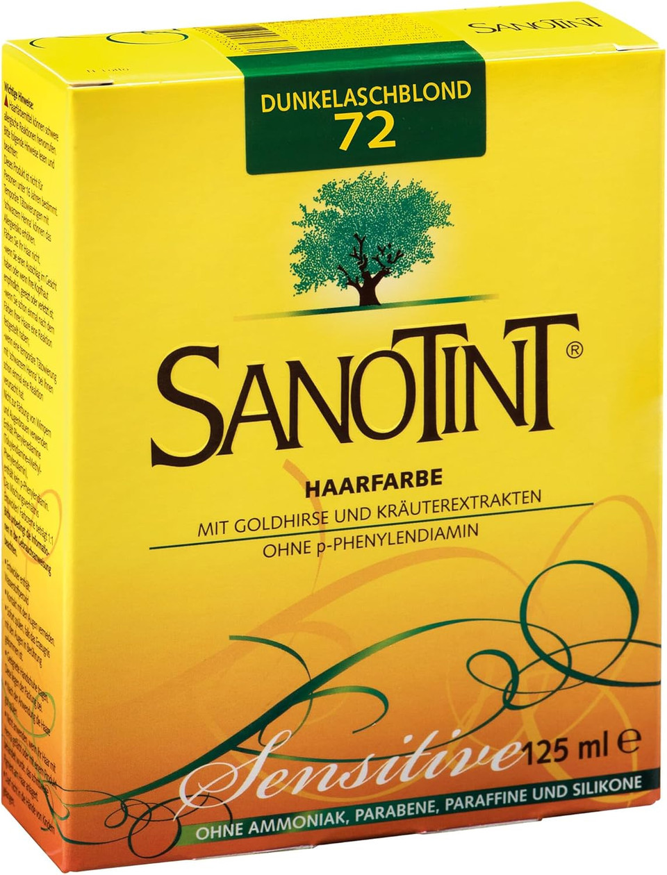 Sanotint Natural Hair Colour Sensitive Light # 72 Dark Ash Blonde 125ml