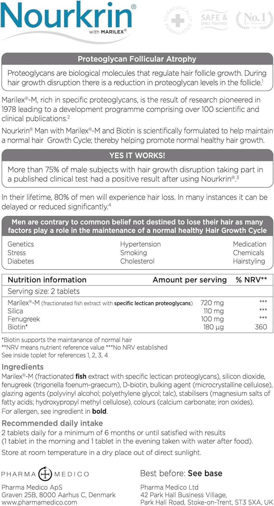 Nourkrin Man 60 Tablets (1 Month Supply)