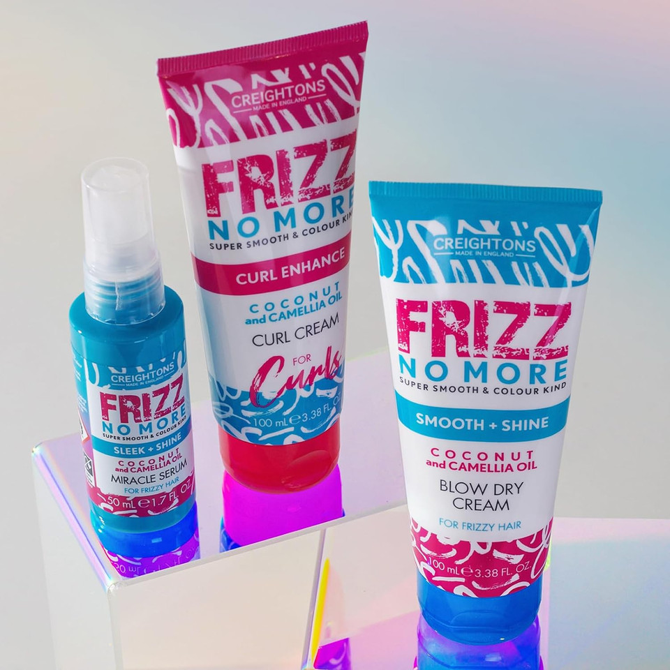 Creightons Frizz No More Curl Enhance Curl Cream (100Ml) - Super Smooth & Colour Kind. Defends Against Humidity. Perfect For Frizz Prone Hair. Contains Coconut & Camellia Oil
