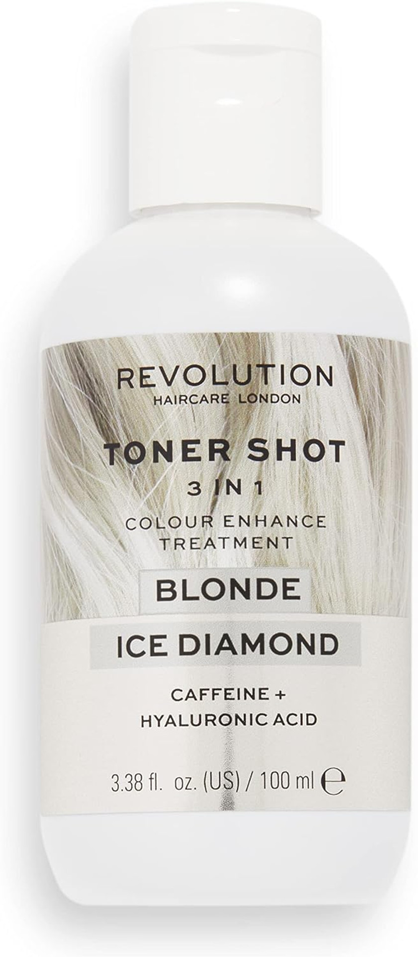 Revolution Beauty London Haircare London, Toner Shot, For Blonde Hair, 3-In-1 Hydrating Hair Treatment, Semi-Permanent Formula, Ice Diamond, 100Ml
Color: Ice Diamond