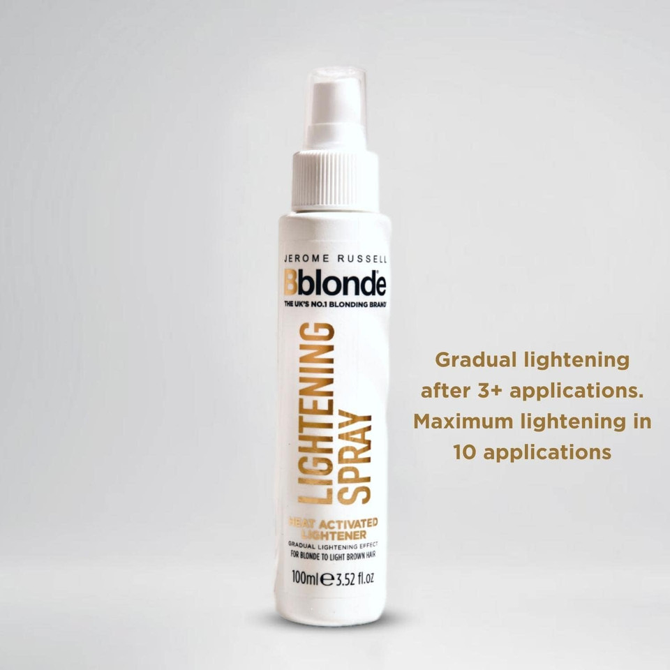 Jerome Russell Bblonde Lightening Spray, Permanent Lightener, Permanent Blonde Bleach Hair Dye, Professional Results, Gradual Lightening