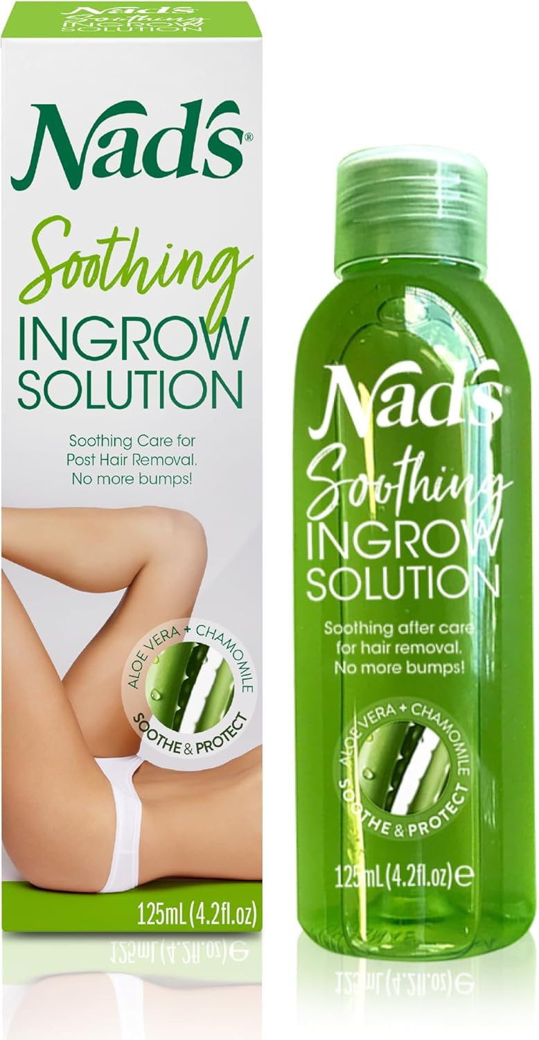 Nad's Soothing Ingrow Solution, Ingrown Hair Reduction, Treatment for Ingrown Hairs, Redness and Inflammation, Ingrown Hair Treatment, 125ml