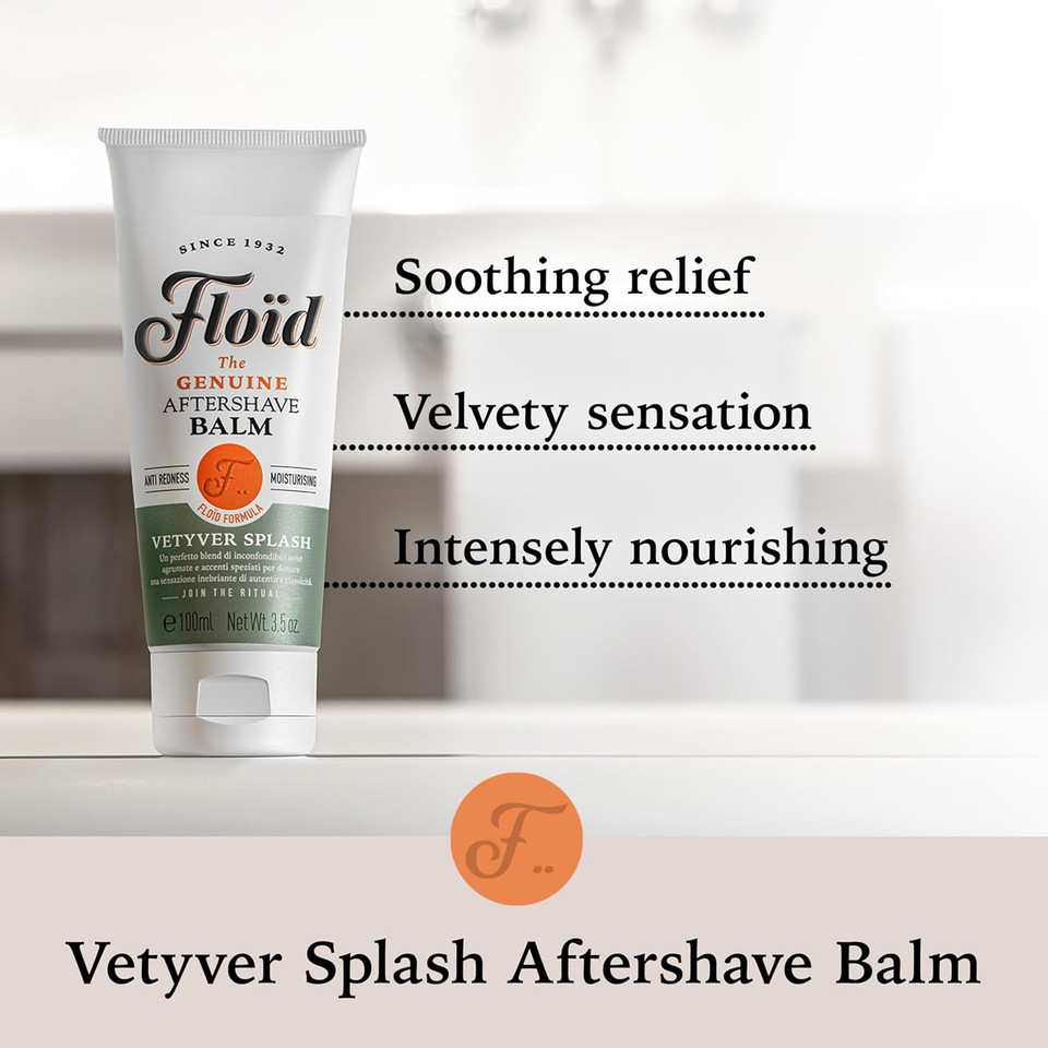 Floid Citrus Spectre Aftershave Balm (100ml), Men's Aftershave Balm with Allantoin, Glycerin and Aloe Juice to Moisturise, Protect, and Regenerate Skin, Soothing Post Shave Balm