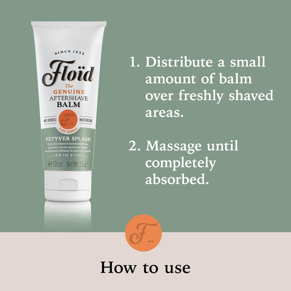 Floid Citrus Spectre Aftershave Balm (100ml), Men's Aftershave Balm with Allantoin, Glycerin and Aloe Juice to Moisturise, Protect, and Regenerate Skin, Soothing Post Shave Balm