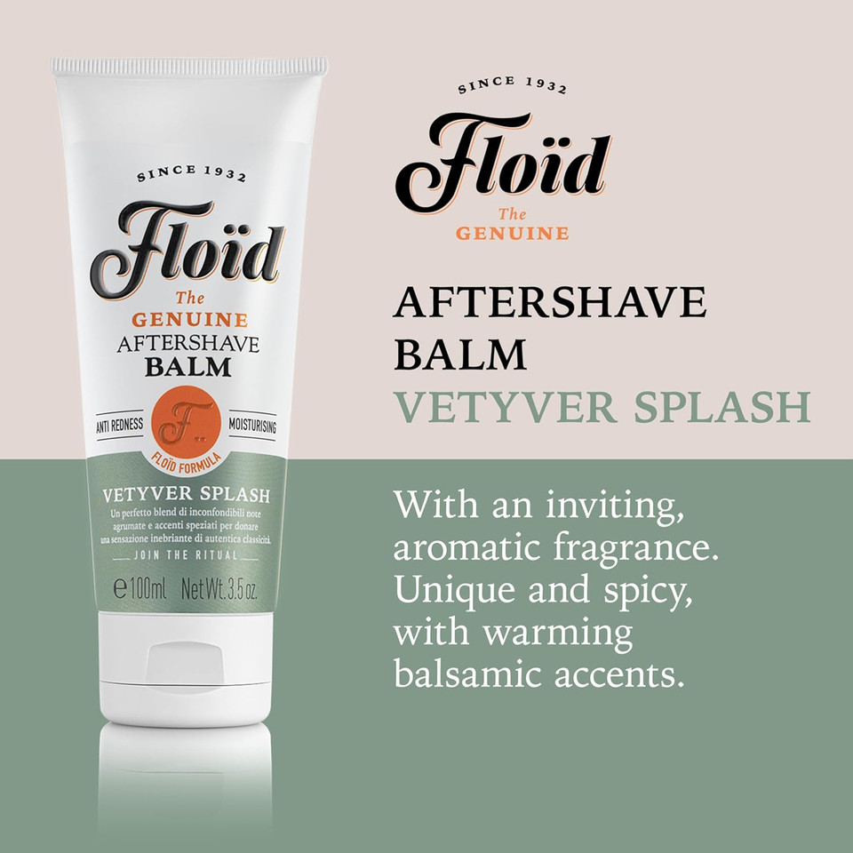 Floid Citrus Spectre Aftershave Balm (100ml), Men's Aftershave Balm with Allantoin, Glycerin and Aloe Juice to Moisturise, Protect, and Regenerate Skin, Soothing Post Shave Balm