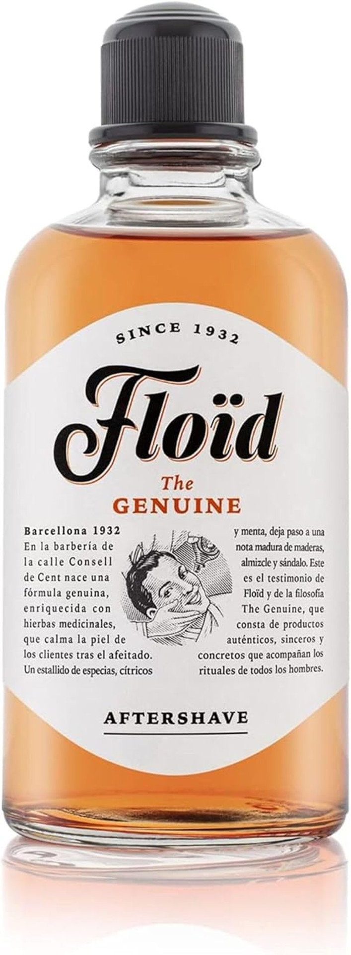 Floid The Genuine Aftershave Lotion (400ml), Men's Aftershave with Refreshing Menthol Rebalances, Regenerates and Reduces Skin Irritation, Men's Skin Care