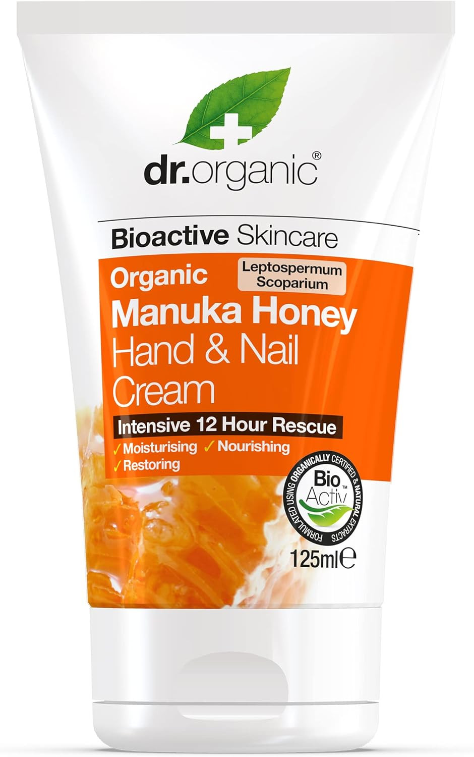 Dr Organic Manuka Honey Hand & Nail Cream, 125 Ml