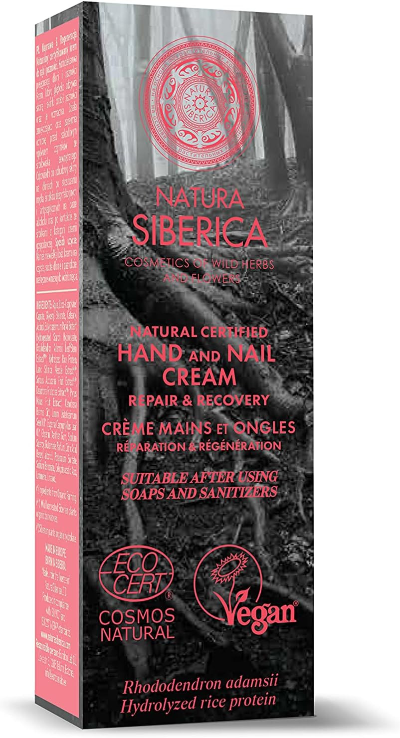 Natura Siberica Certified Hand And Nail Cream - Repair & Recovery Red