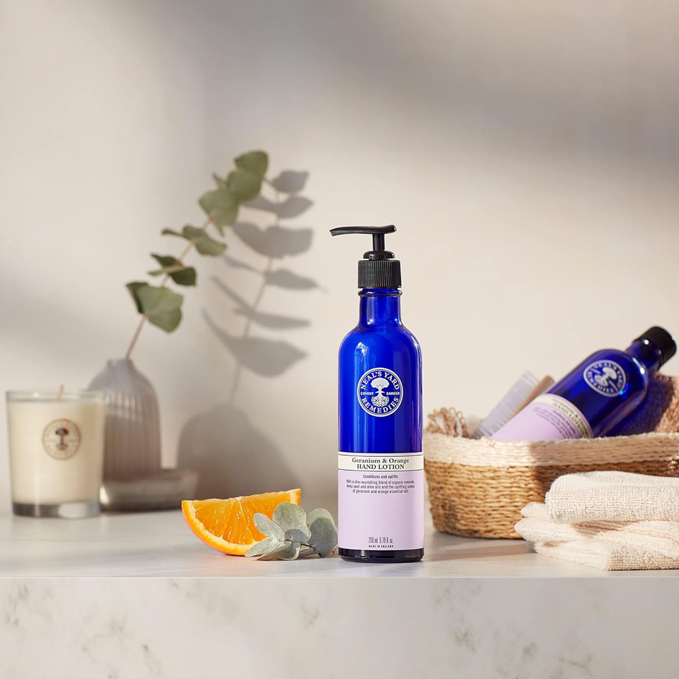 Nealã¢ÂS Yard Remedies Geranium & Orange Hand Lotion ÃÂ Pump Or No Pump | Organic Hand Lotion With Geranium And Orange Essential Oils | Vegan Hand Lotion Made With Organic Ingredients | 200Ml