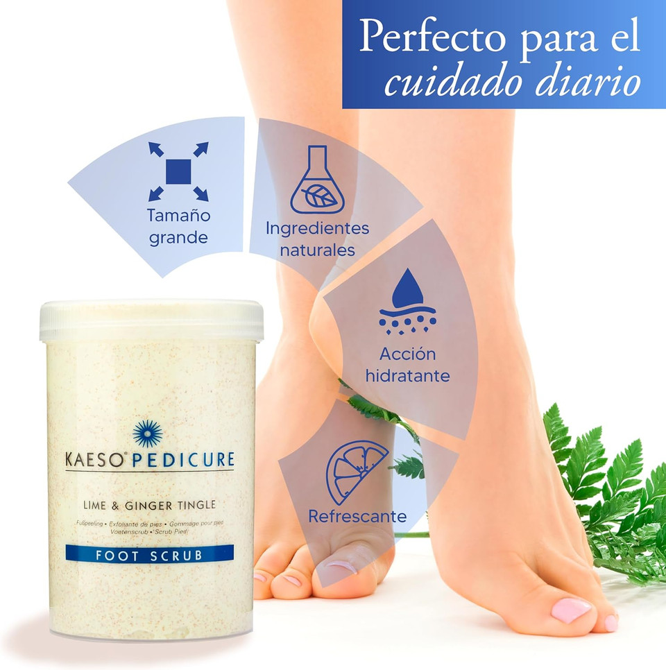 Kaeso Foot Scrub, Lime and Ginger Tingle, 1200 ml