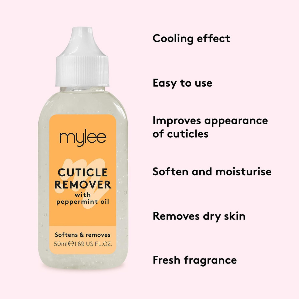 Mylee Cuticle Remover Gel with Peppermint Oil 50ml - Softens and Moisturises Cuticles, Removes Dead Skin Mylee Cuticle Remover Gel with Peppermint Oil 50ml - Softens and Moisturises Cuticles, Removes Dead Skin