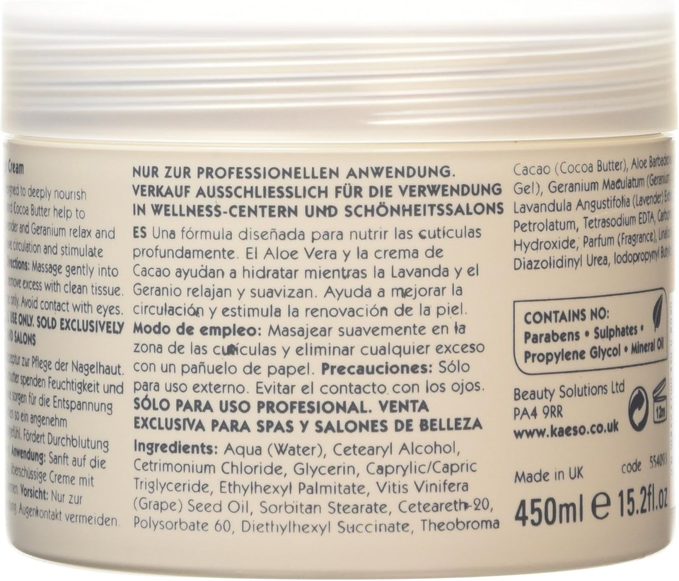 Kaeso Velvet Touch Cuticle Massage Cream 95 ml