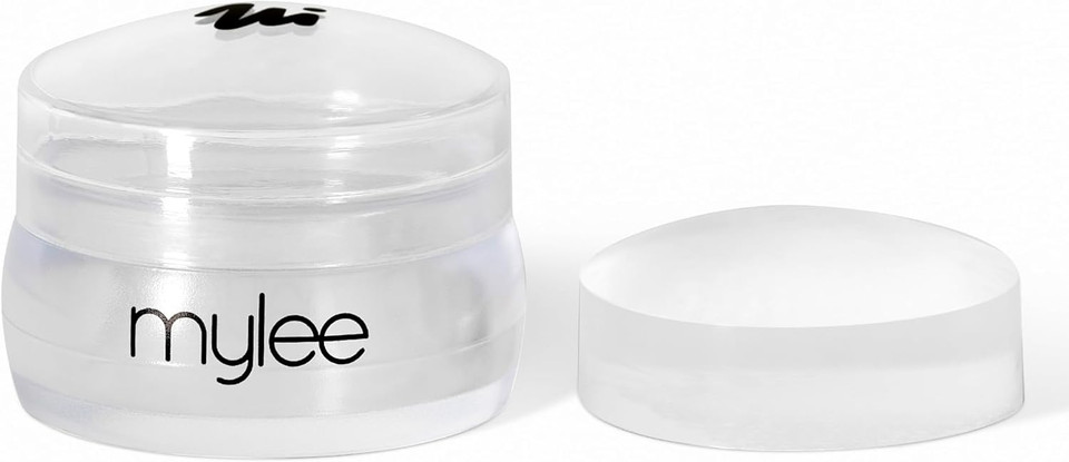 Mylee Stamp It Out, Nail Art Jelly Stamper With Silicone Cushion, Clear Transparent Stamping Tool For A Flawless French Manicure
