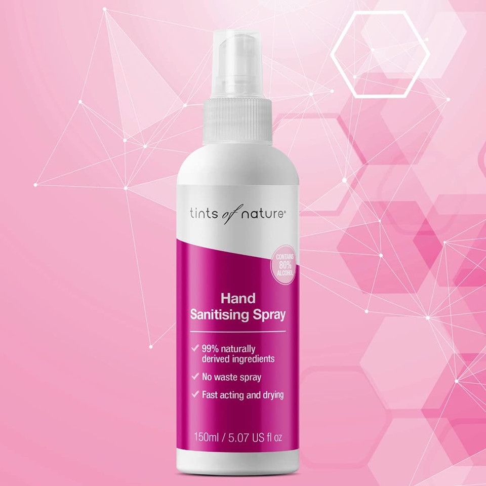 Tints Of Nature Hand Sanitiser Spray Fast Acting With 99% Natural Ingredients, 1 X 150Ml