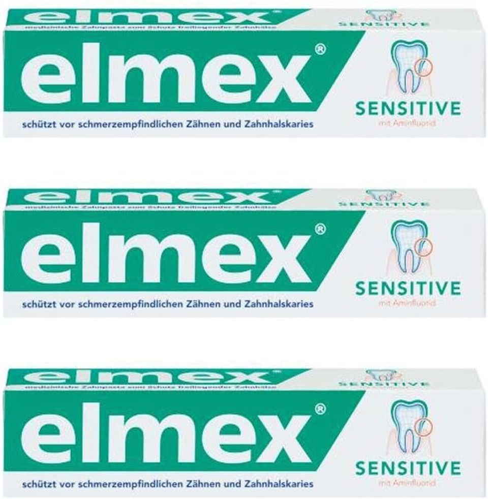 ELMEX Sensitive Toothpaste 3x75ml (3 Pack)