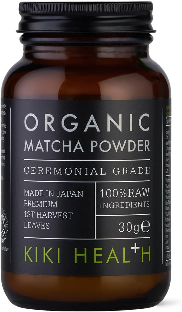 KIKI Health Organic Ceremonial Matcha Powder | Elevate Your Tea Ritual with Elegance | Immerse in The Timeless Essence of Japanese Tea Culture, a Symphony of Flavor, Tradition, & Well-Being| 30g