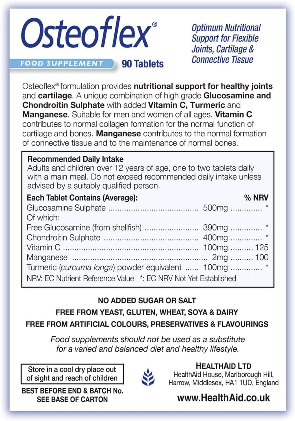 HealthAid Osteoflex 90 Tablets - CLF-HAD-803300