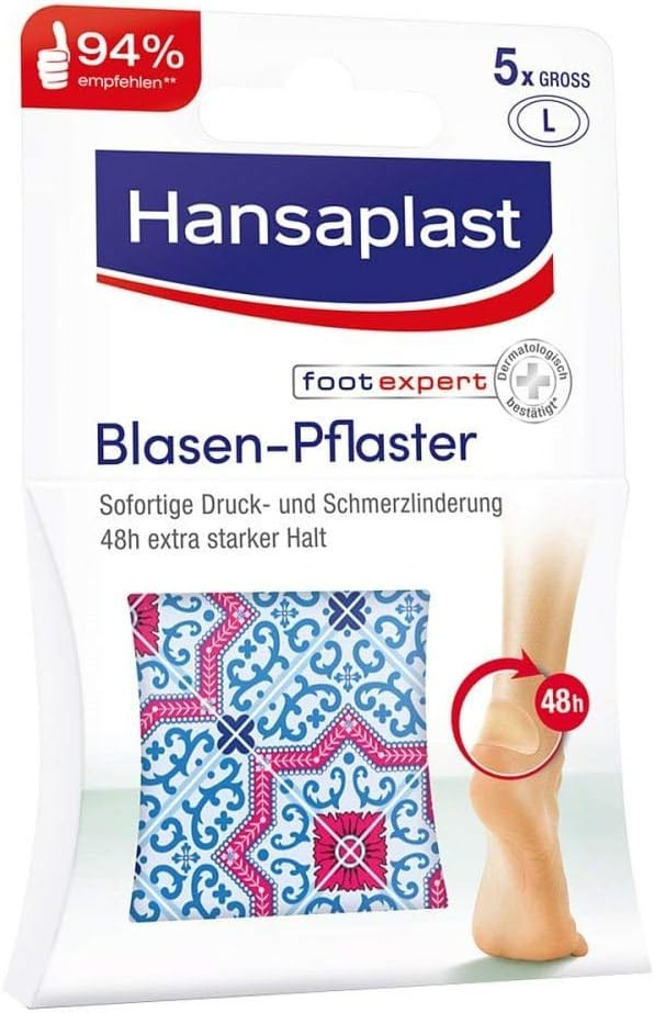 Hansaplast Blasen-Pflaster Groã£Ã¿ Fã£Â¼R Fersen, 5 Pcs. Patch