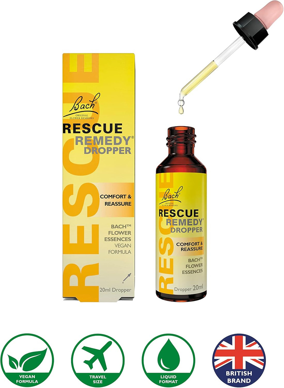 Rescue Remedy Day & Night Dropper Bundle Pack, Restful Nights, and Balanced Days