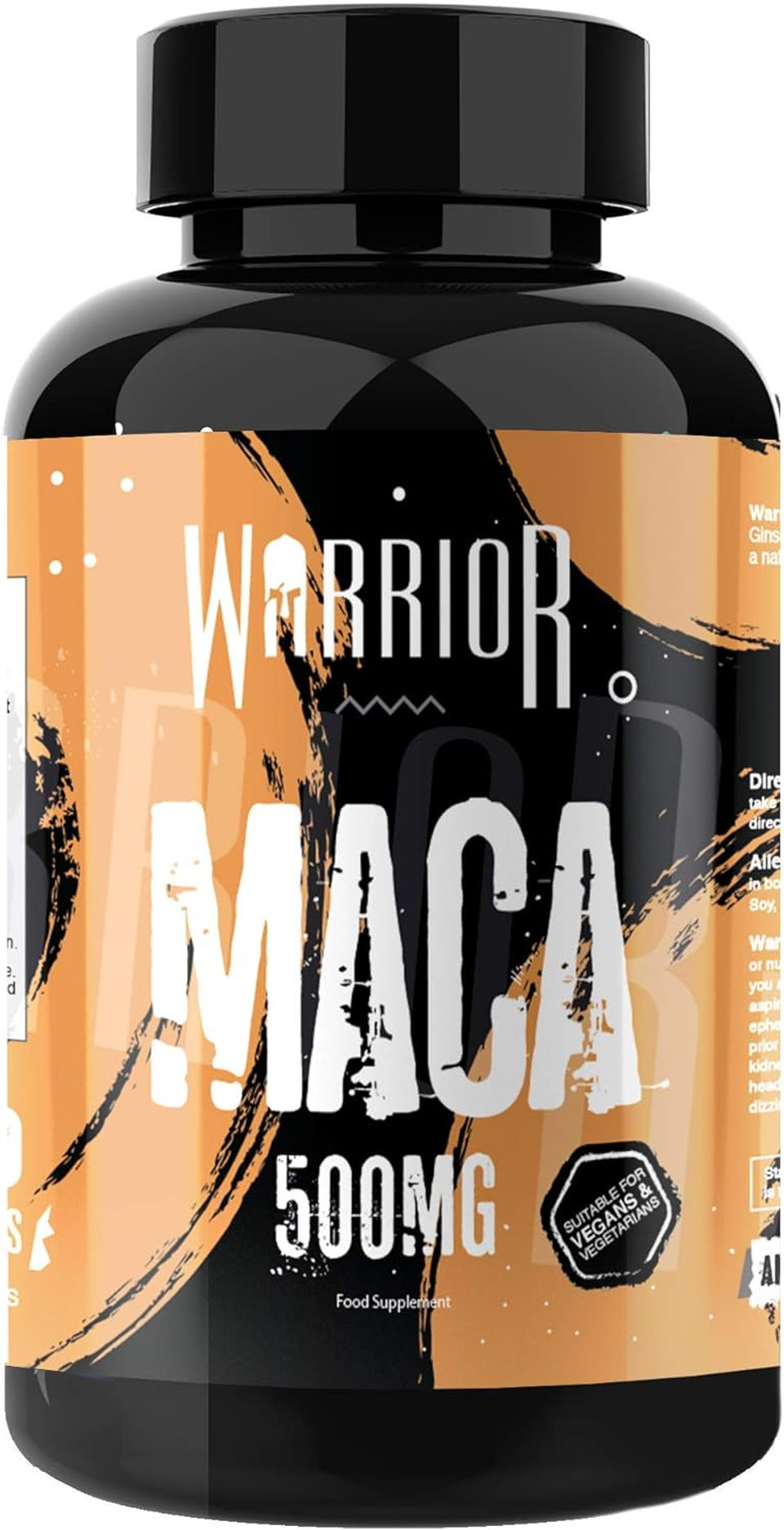 Warrior Maca 60 Tablets - Natural Root Extract - Vitamin B2 - Libido Enhancer | Warrior Supplements, Clear, 57 Gram