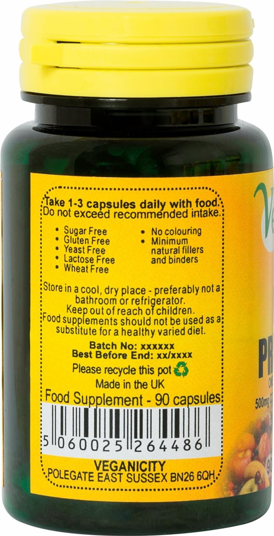 Veganicity Evening Primrose Oil 500mg (10% GLA) : Omega-6 Plant Supplement : 90 Vegan Capsules, in a Planet-Friendly 99% Recycled Pot Veganicity Evening Primrose Oil 500mg (10% GLA) : Omega-6 Plant Supplement : 90 Vegan Capsules, in a Planet-Friendly 99% Recycled Pot
