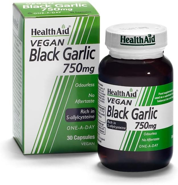 HealthAid Black Garlic 750mg 30 Vegicaps