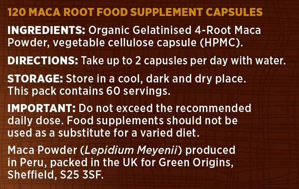 Rainforest Foods Organic Maca Root Capsules 500Mg Pack Of 120