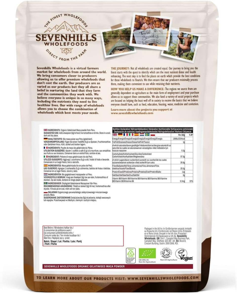 Sevenhills Wholefoods Organic Gelatinised Maca Powder 1Kg

Size: 1 Kg (Pack Of 1)