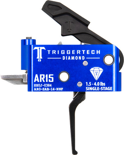 Triggertech Diamond Single Stage 1-3.5 lb Flat Trigger - Black
