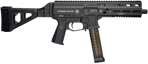 Grand Power Stribog SP45A3 .45 ACP 8" Pistol - Black