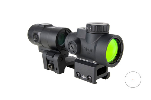 Trijicon MRO SD 2 MOA Red Dot with Full Co-Witness Mount and 3x Magnifier